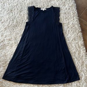 Loft Navy Swing Dress